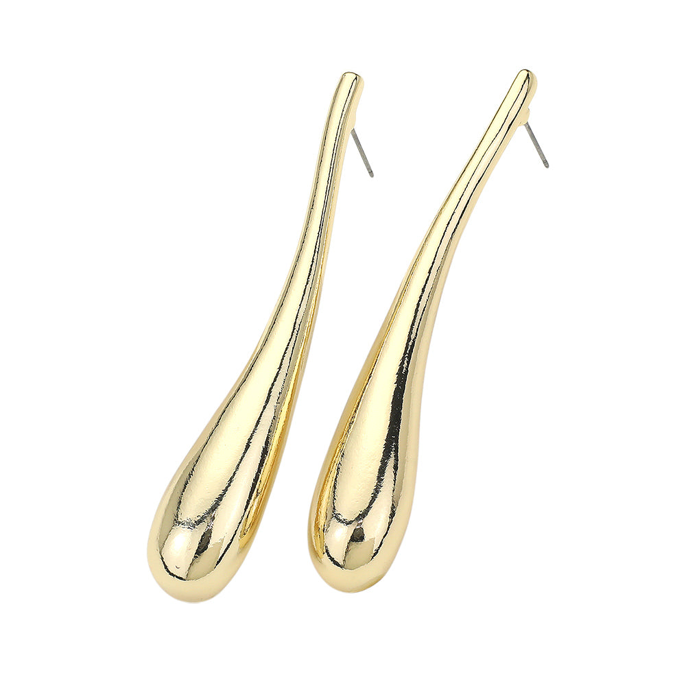 iLLASPARKZ Oversized Metal Long Teardrop Earrings