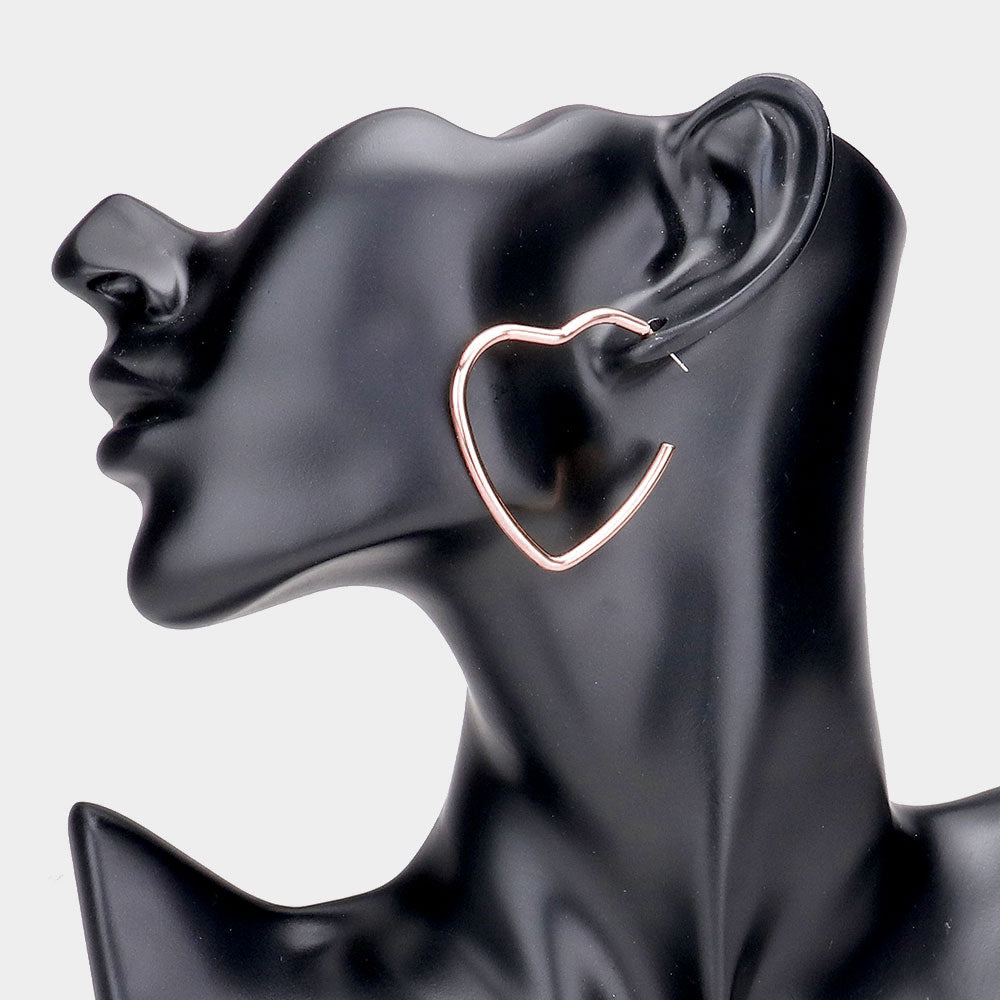 iLLASPARKZ Metal Open Heart Earrings