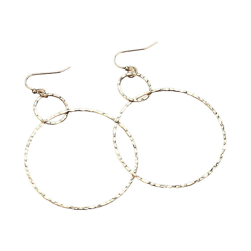 iLLASPARKZ Textured Wire Open Ring Dangle Earrings