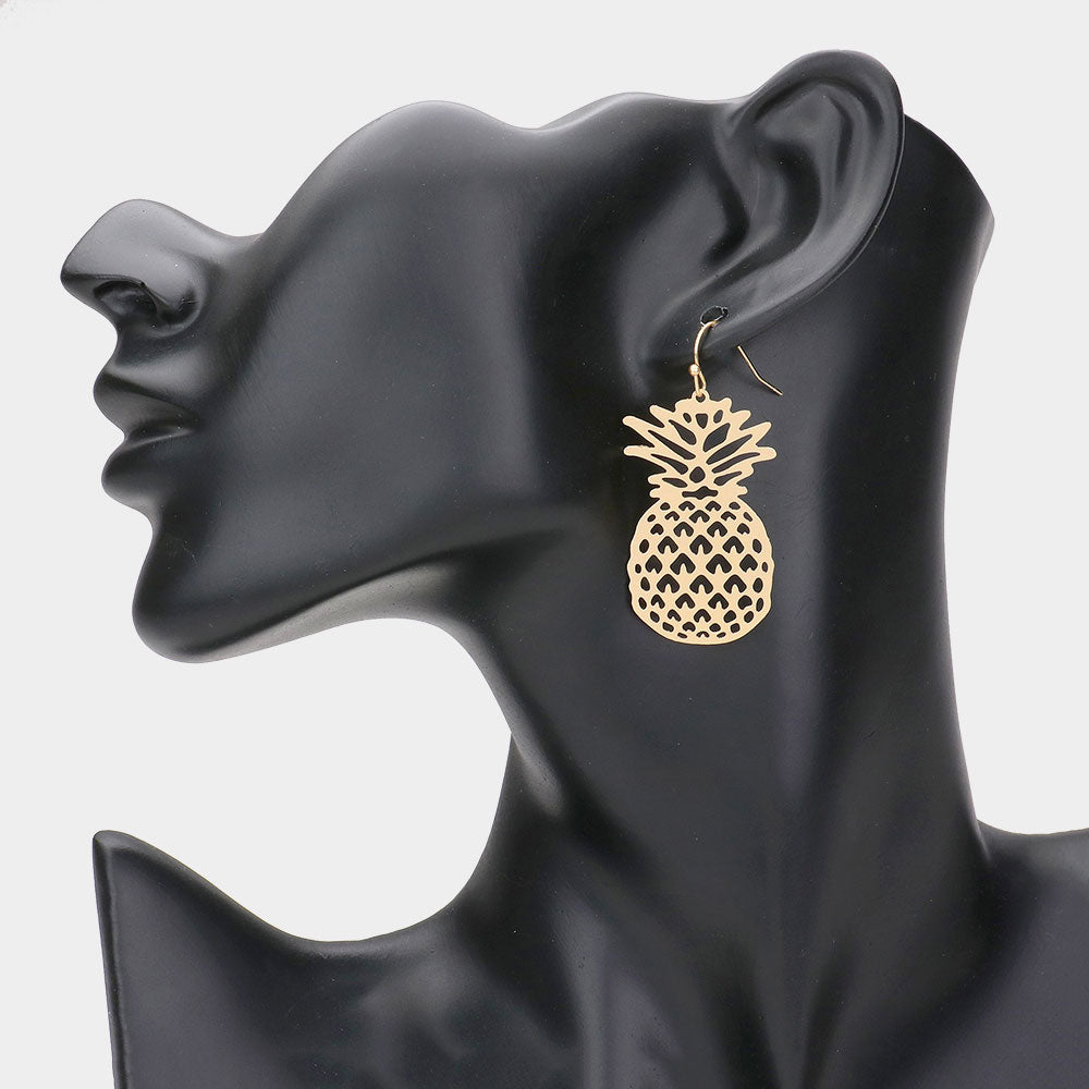 iLLASPARKZ Metal pineapple earrings