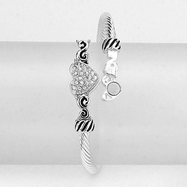 iLLASPARKZ Pave Heart Magnetic Bracelet