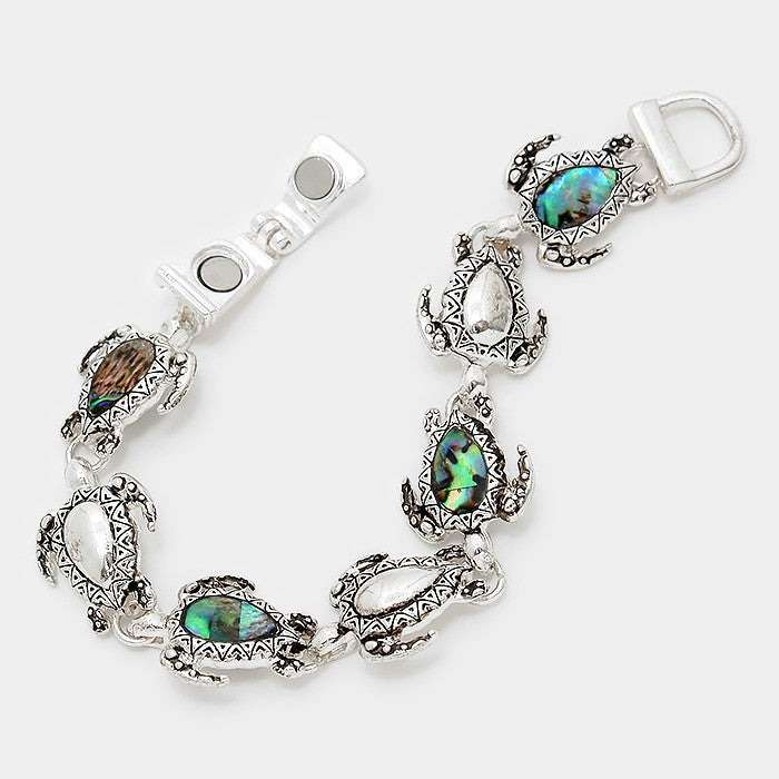 iLLASPARKZ Abalone turtle link magnetic bracelet