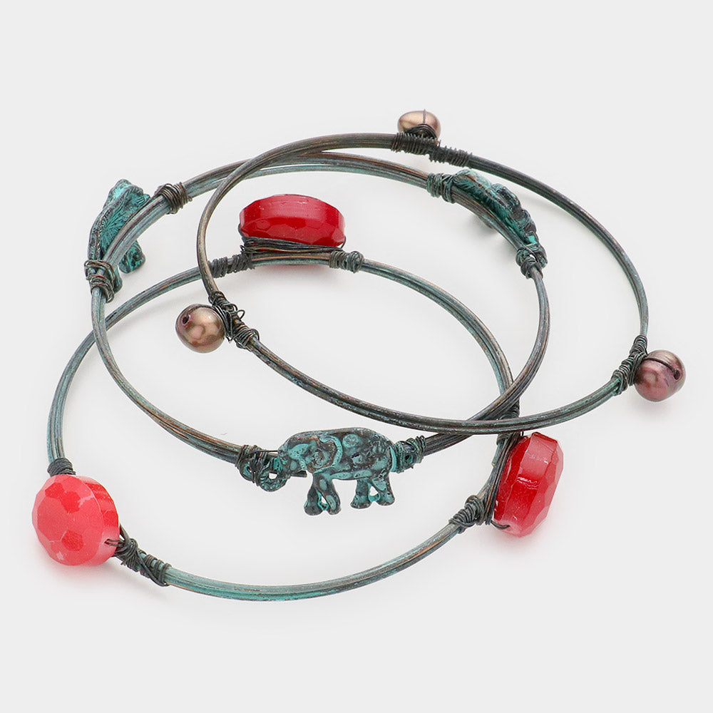 iLLASPARKZ 3PCS- Vintage Elephant Bracelets