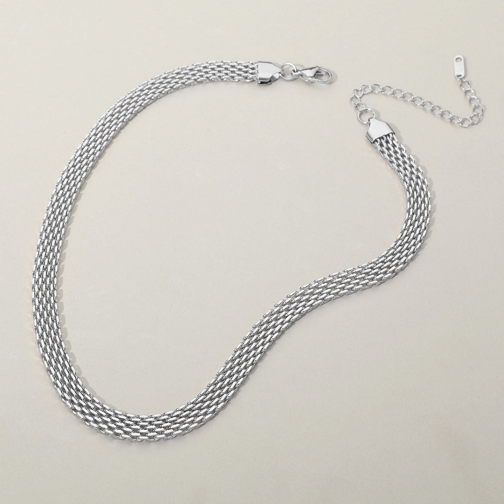 iLLASPARKZ Stainless Steel Woven Chain Necklace