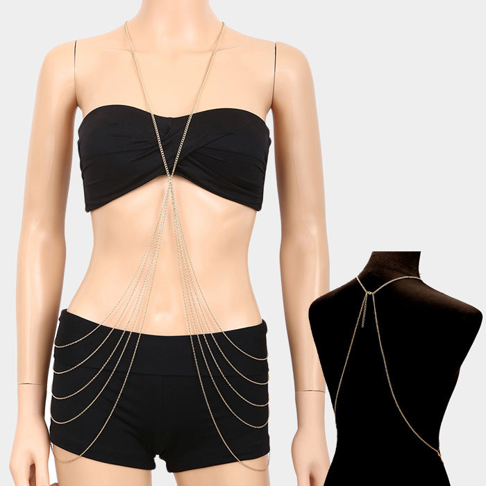 iLLASPARKZ Draped body chain necklace