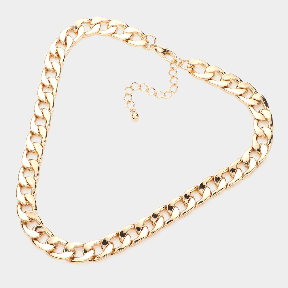 iLLASPARKZ Gold Dipped Metal Chain Necklace