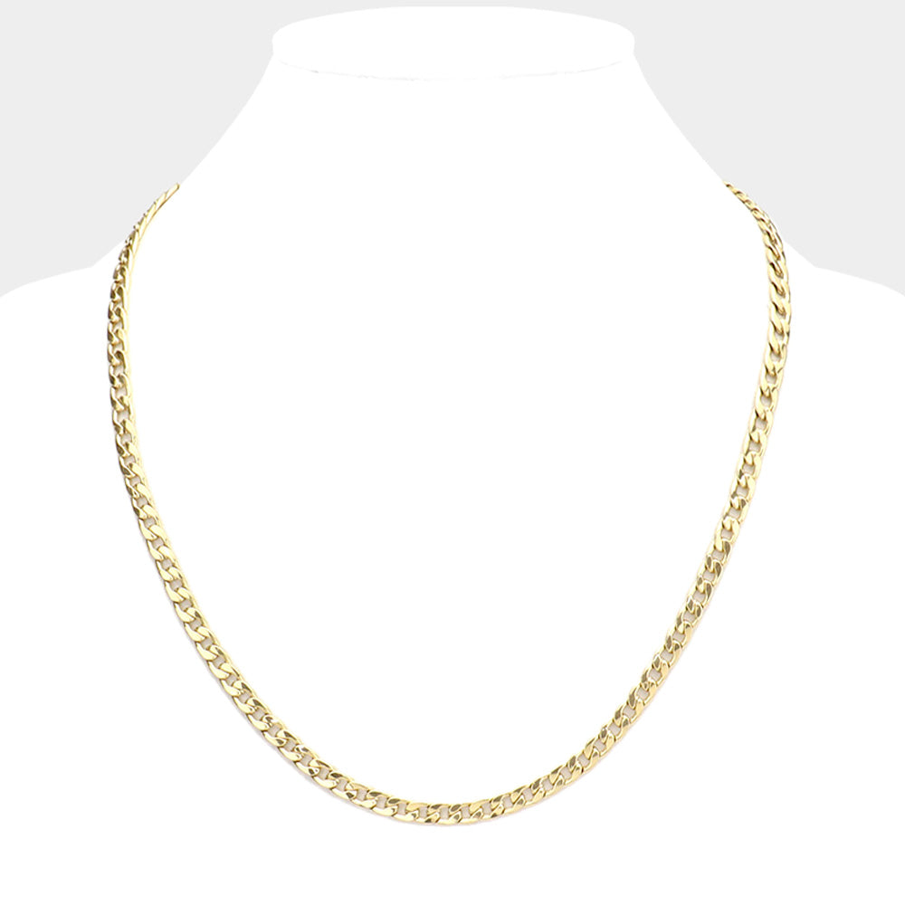 iLLASPARKZ 20 INCH, 5mm Stainless Steel Cuban Chain Necklace