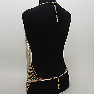 iLLASPARKZ Gold Top Fringe Body Chain