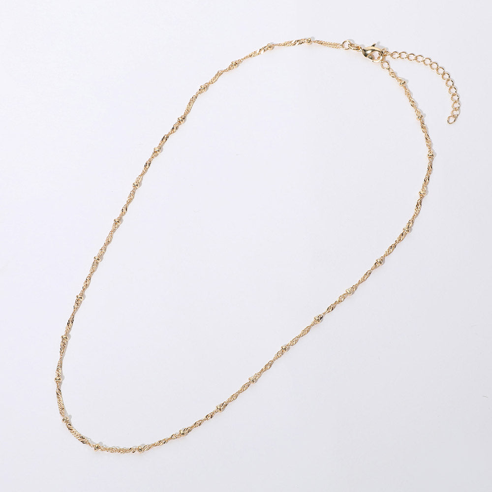 iLLASPARKZ 18K Gold Filled Hypoallergenic Twist Chain Necklace