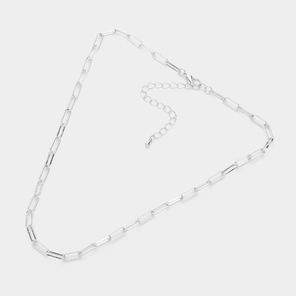 iLLASPARKZ Metal Paperclip Chain Necklace