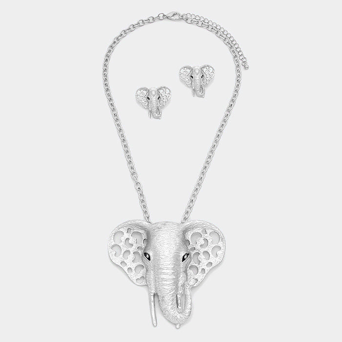 iLLASPARKZ Metal Elephant Head Necklace