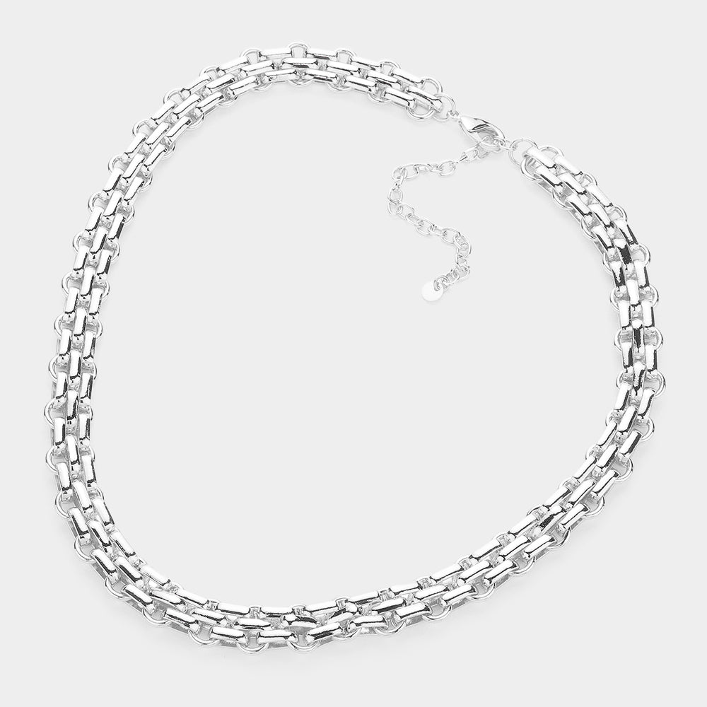 iLLASPARKZ Chunky Metal Link Chain Necklace