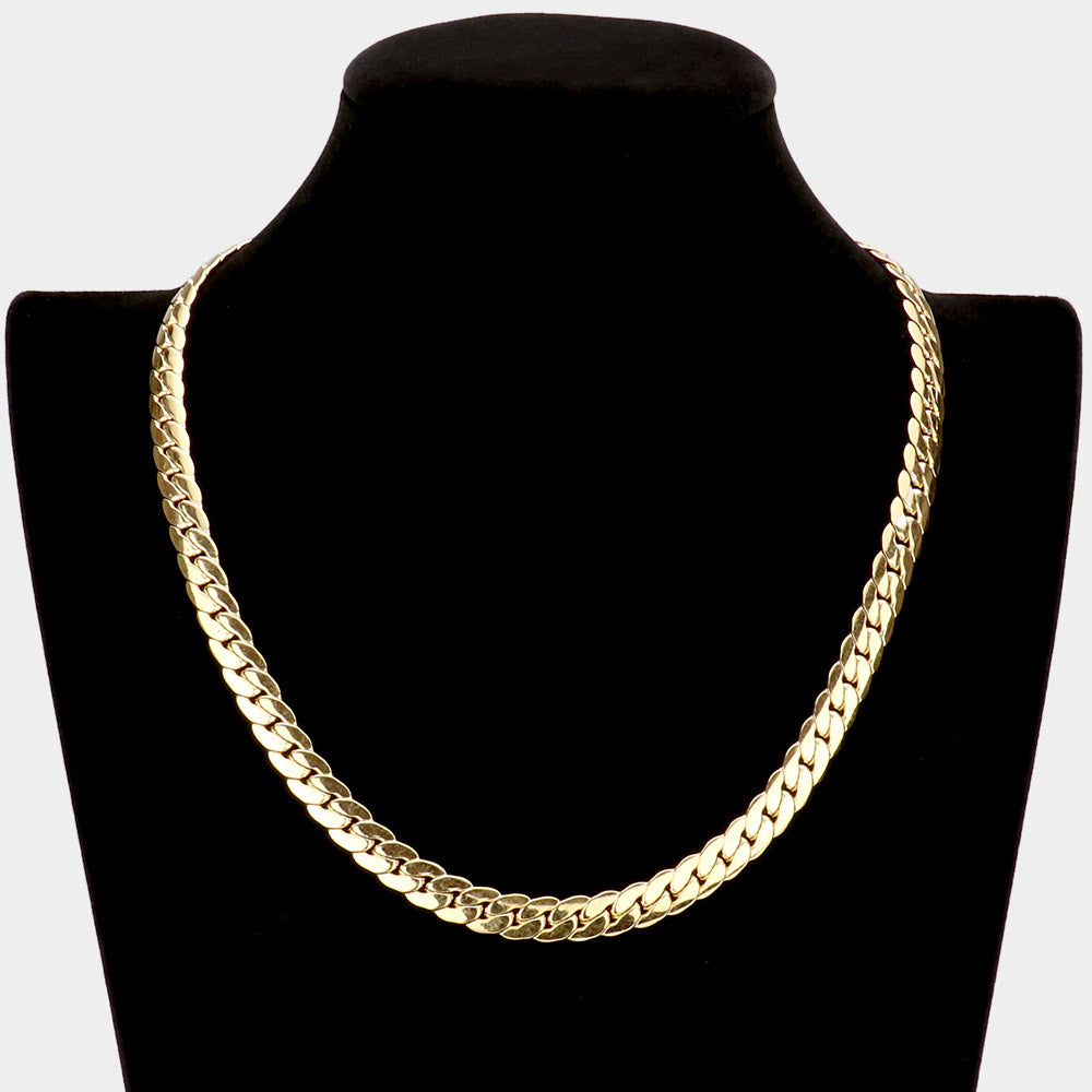 iLLASPARKZ 18 INCH, 8mm Stainless Steel Metal Chain Necklace