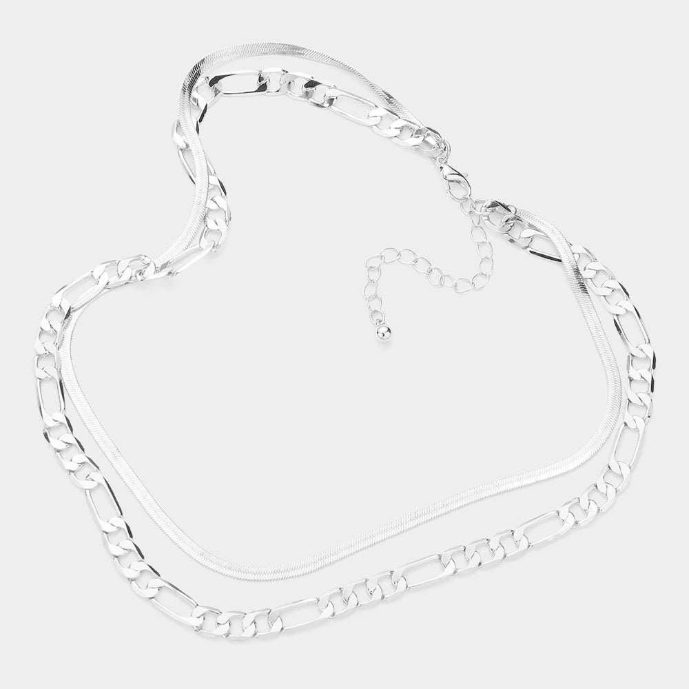 iLLASPARKZ Metal Chain Double Layered Necklace