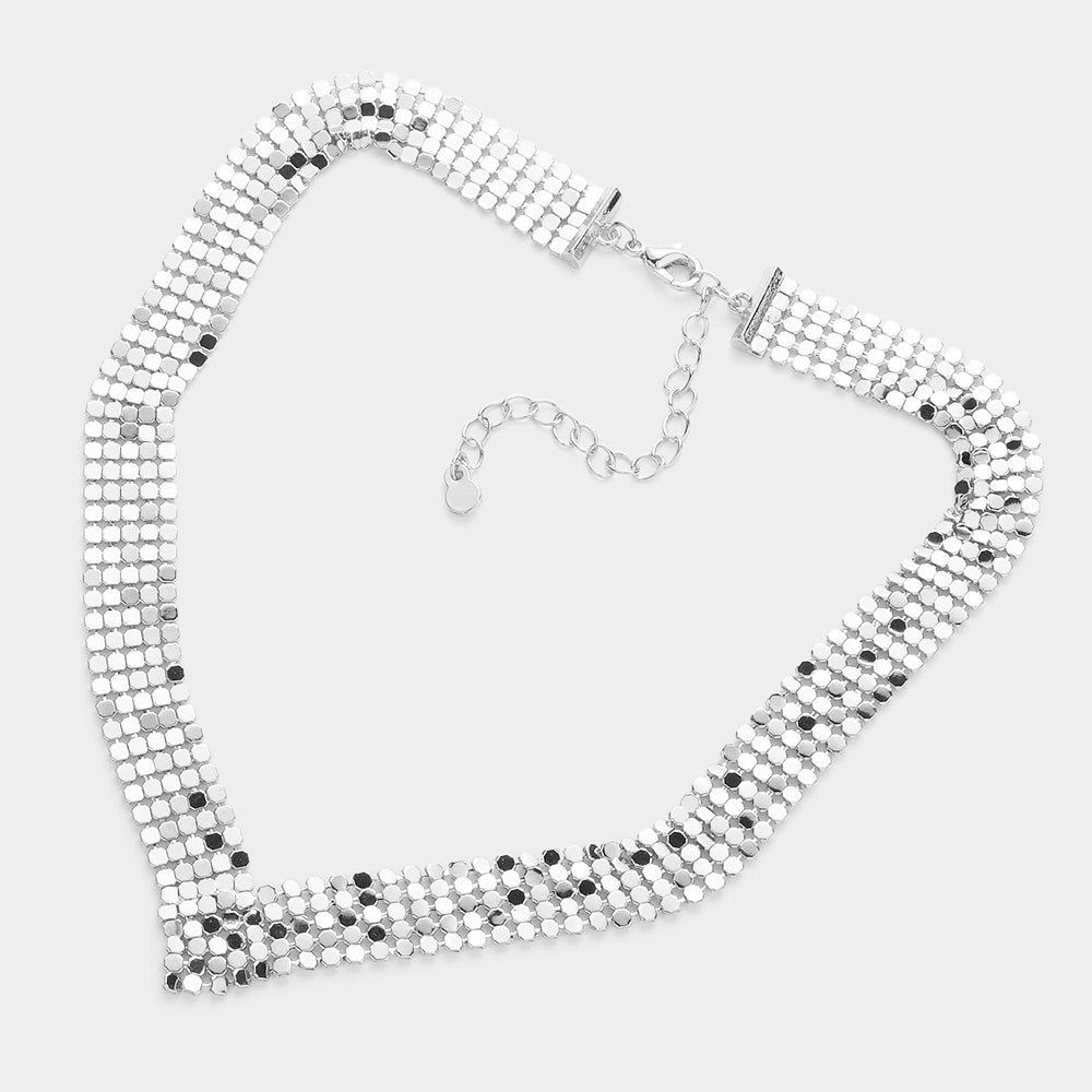 iLLASPARKZ V Shaped Metal Chain Necklace