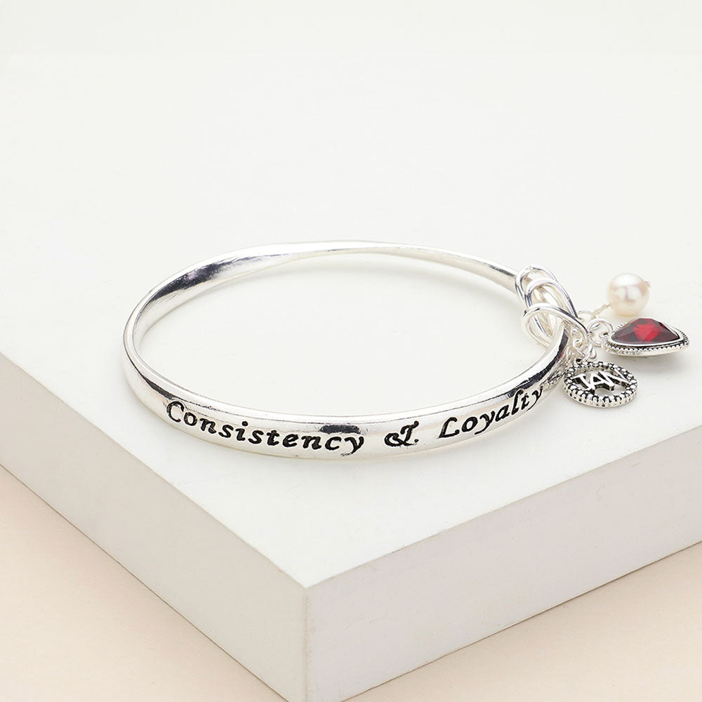 iLLASPARKZ 'Consistency & Loyalty'  January Heart Birthday Stone Charm Bracelet