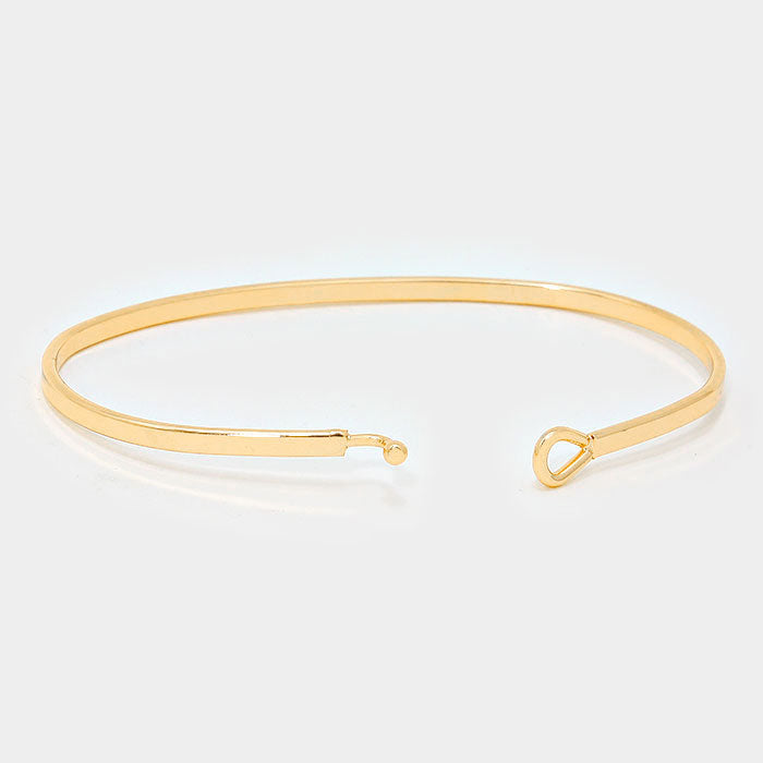 iLLASPARKZ Breathe Brass Thin Metal Hook Bracelet