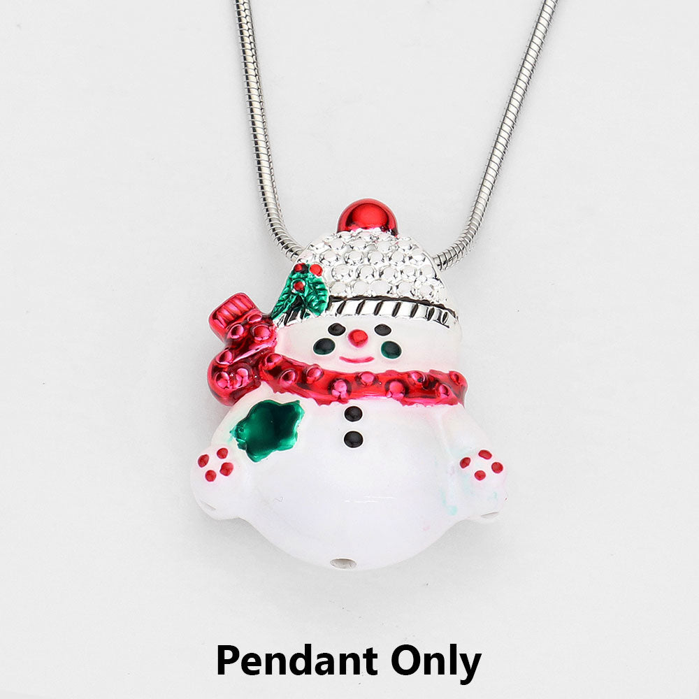 iLLASPARKZ Enamel SnowMan Pendant