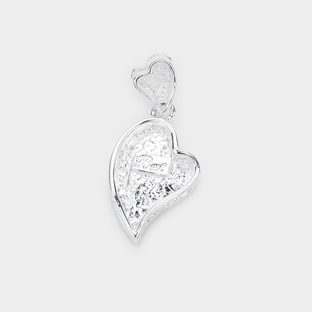 iLLASPARKZ Rhinestone Paved Metal Heart Pendant