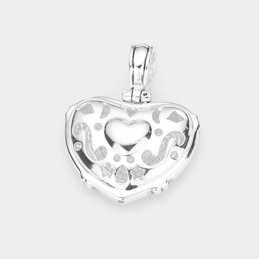 iLLASPARKZ Stone Embellished Metal Heart Pendant