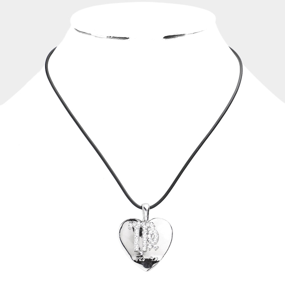 iLLASPARKZ Virgo- Zodiac Heart Layered Pendant Necklace