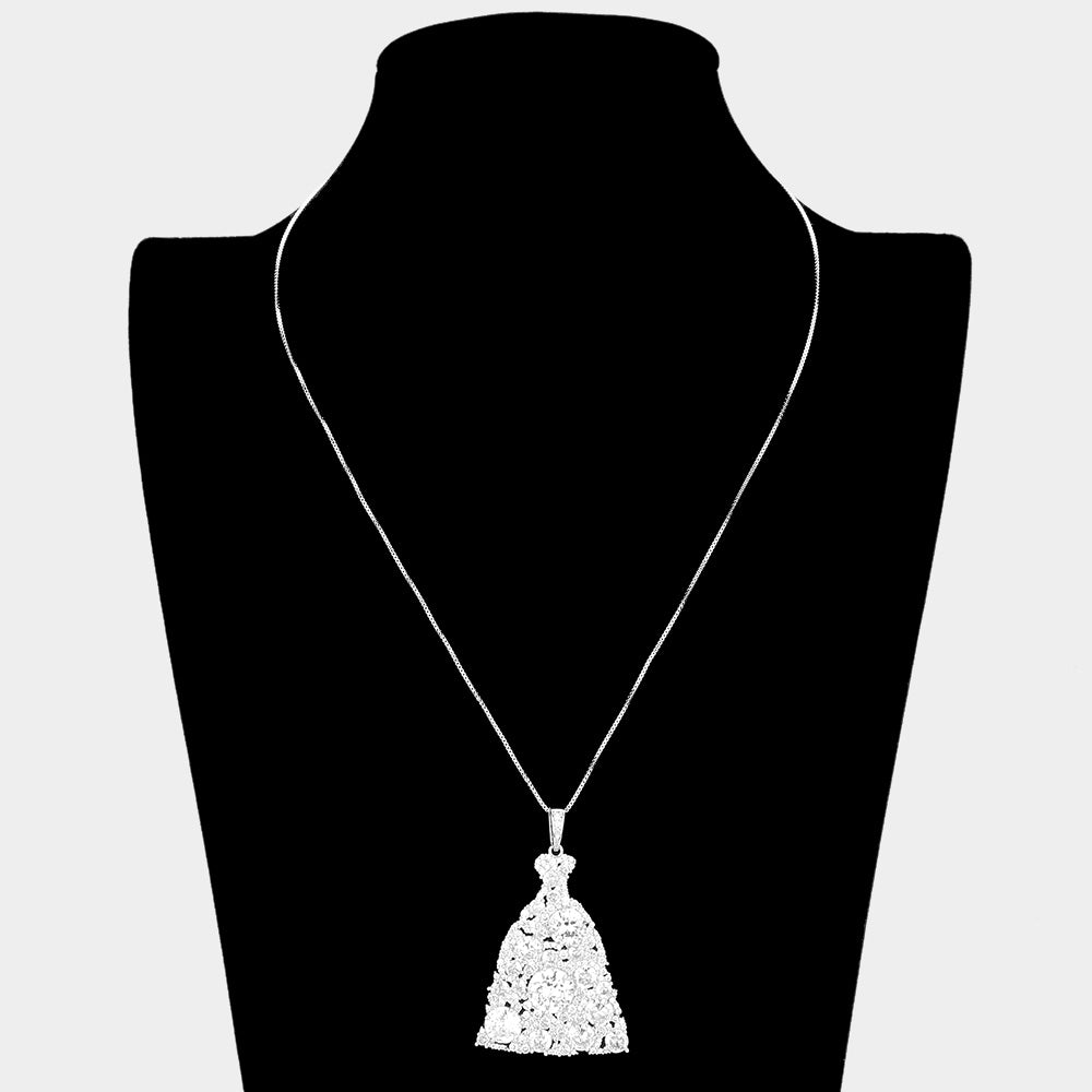 iLLASPARKZ CZ Dress Pendant Necklace