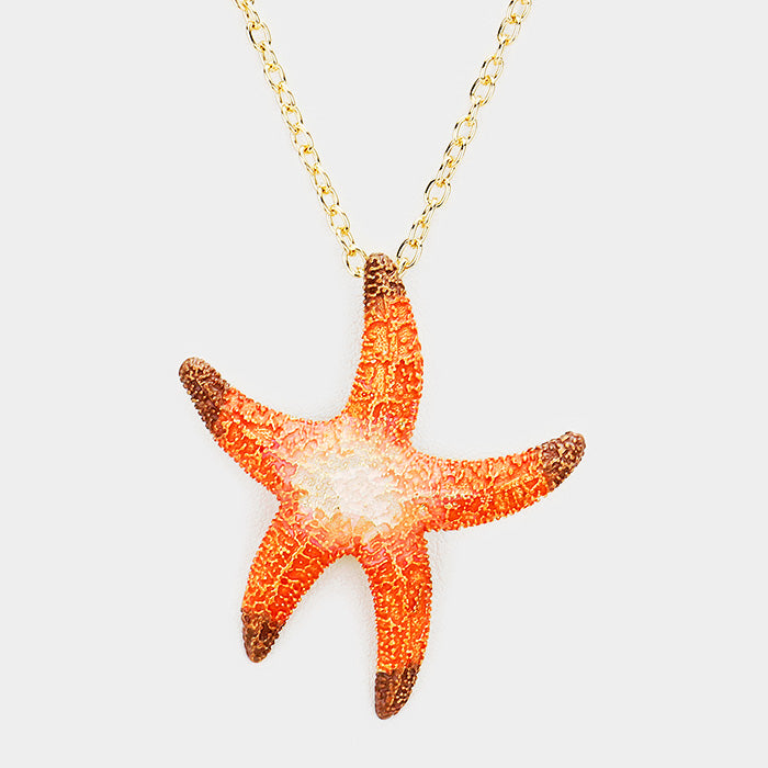 iLLASPARKZ Starfish Colored Metal Pendant Necklace