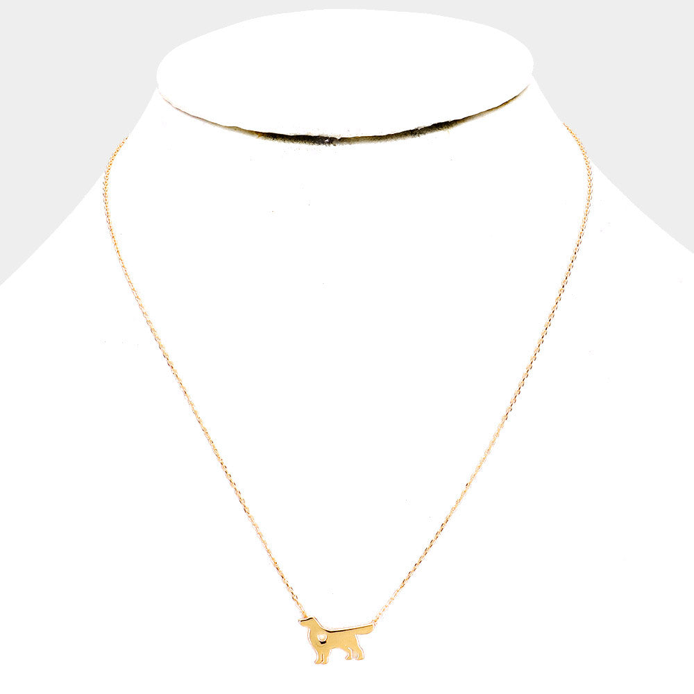 iLLASPARKZ Gold Dipped Dachshund Heart Dog Pendant Necklace