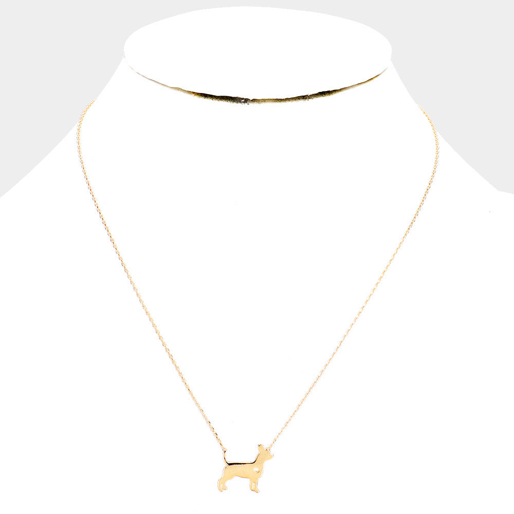 iLLASPARKZ Gold Dipped French Boston Terrier Dog Heart Pendant Necklace