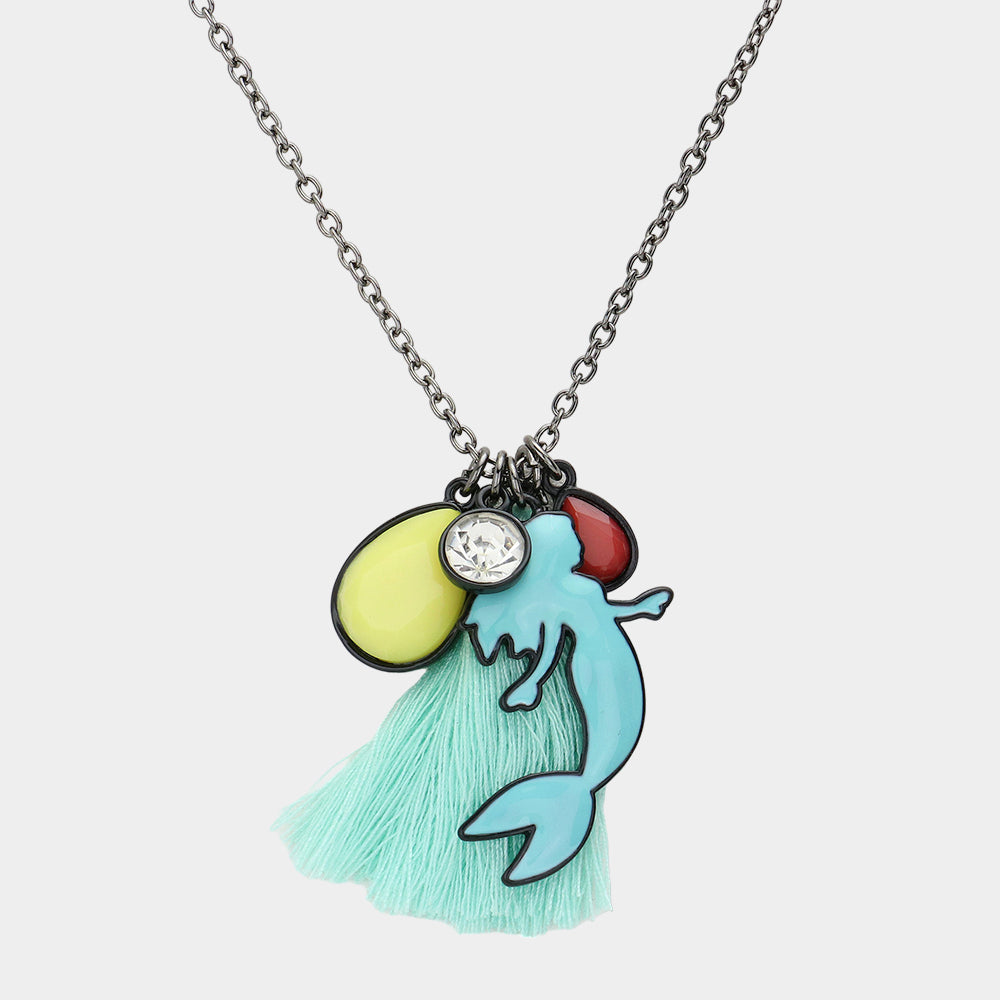 iLLASPARKZ Mermaid Tassel Pendant Necklace