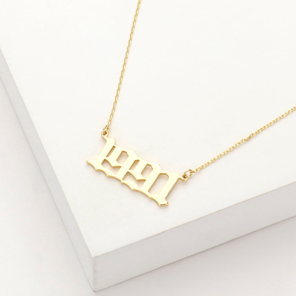 iLLASPARKZ 1991 Gold Dipped Birth Year Pendant Necklace