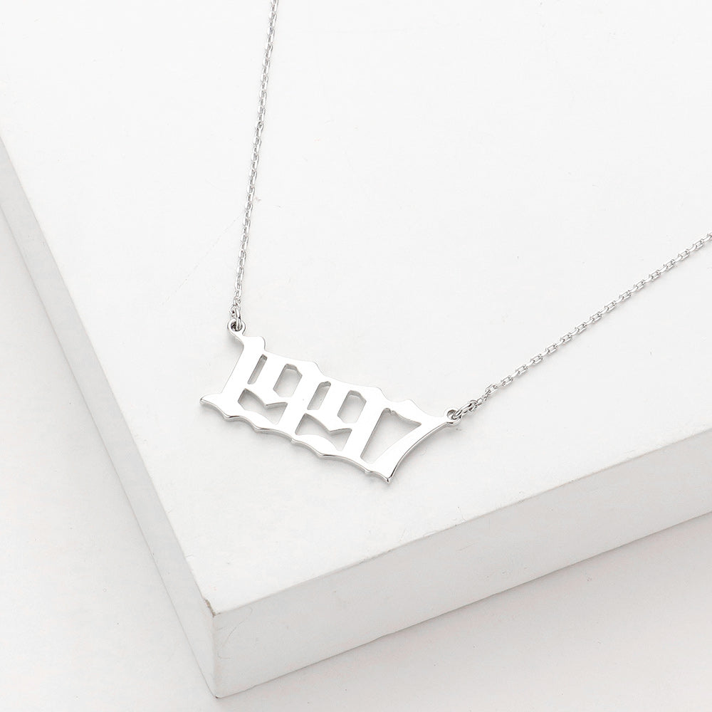 iLLASPARKZ 1997 White Gold Dipped Birth Year Pendant Necklace