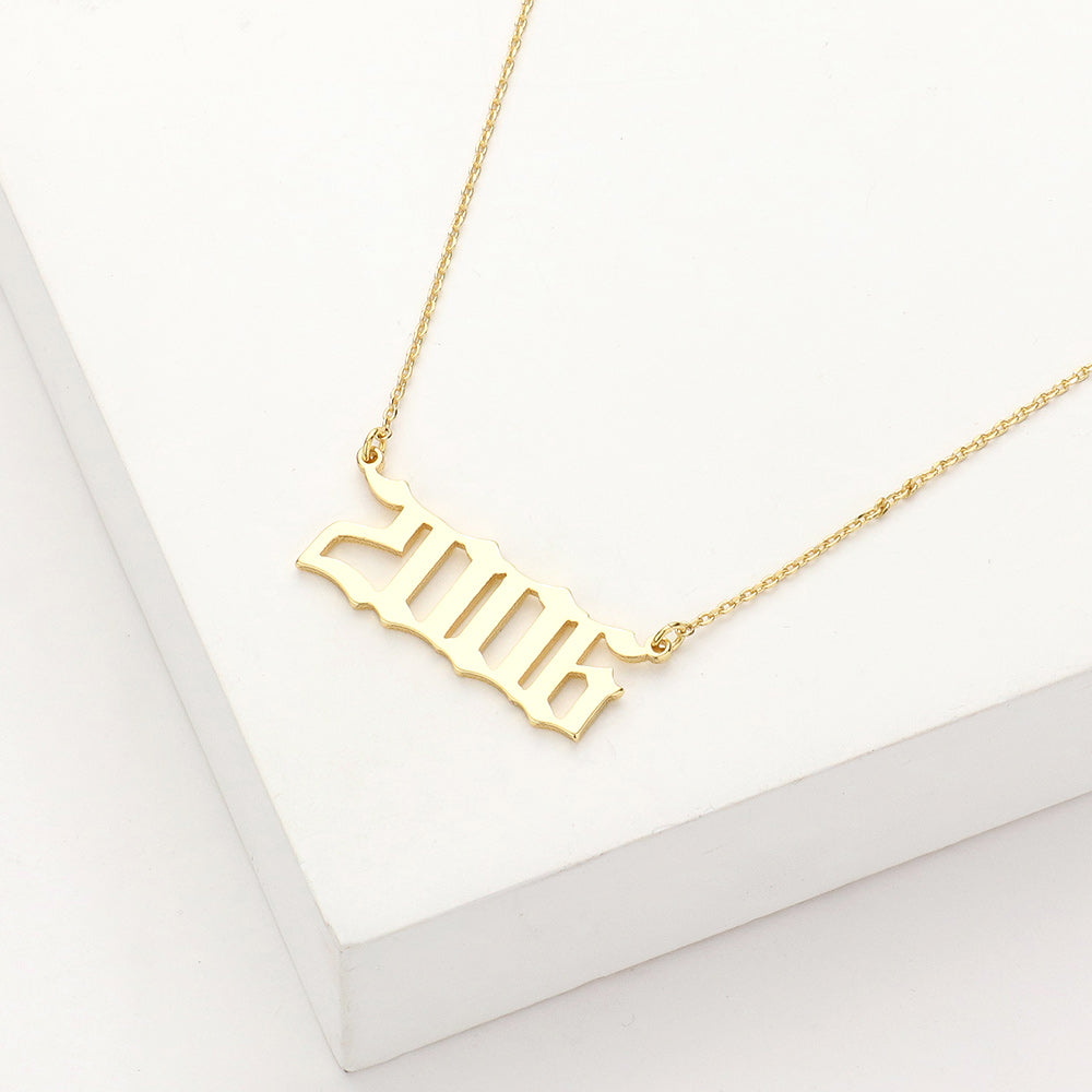 iLLASPARKZ 2006 Gold Dipped Birth Year Pendant Necklace