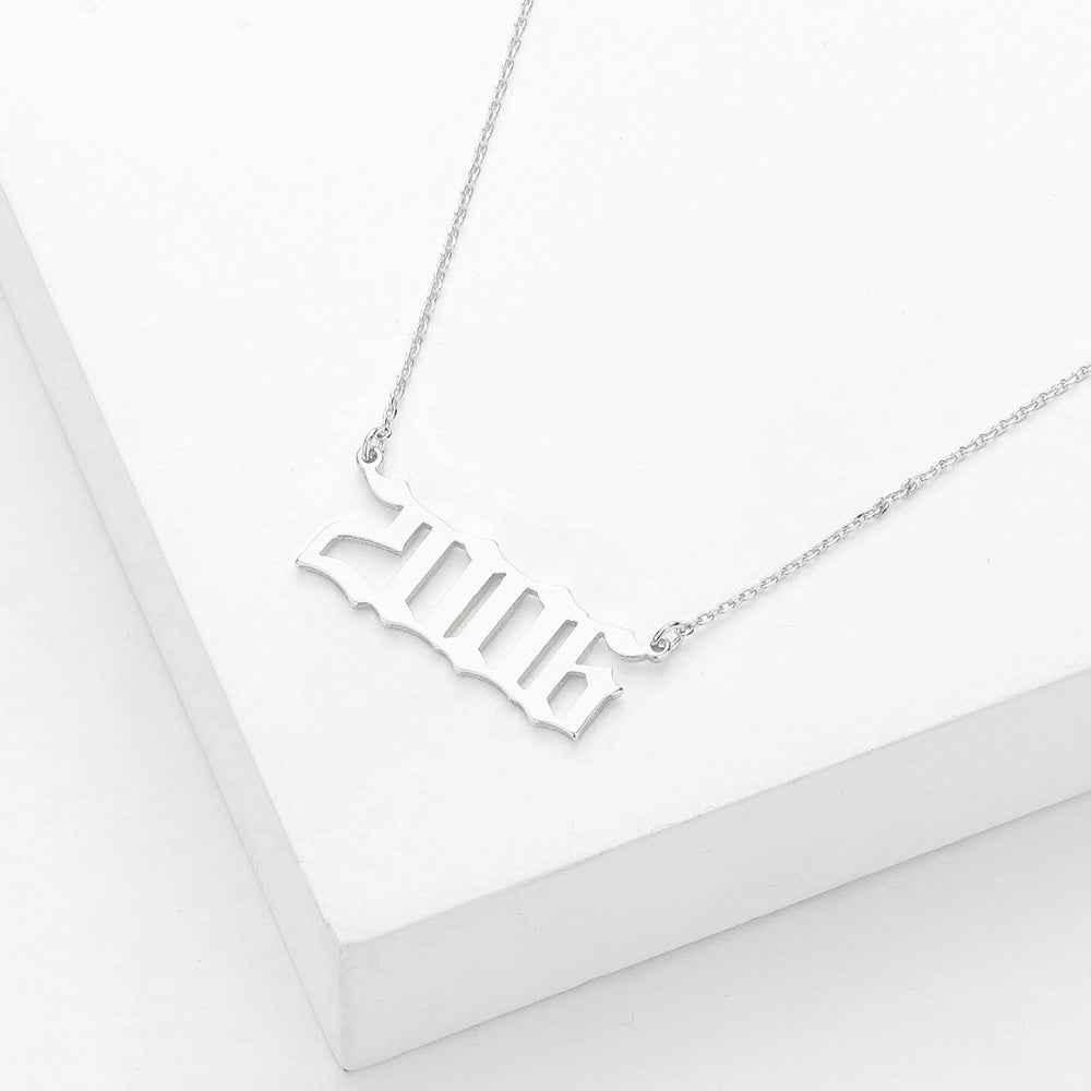 iLLASPARKZ 2006 White Gold Dipped Birth Year Pendant Necklace