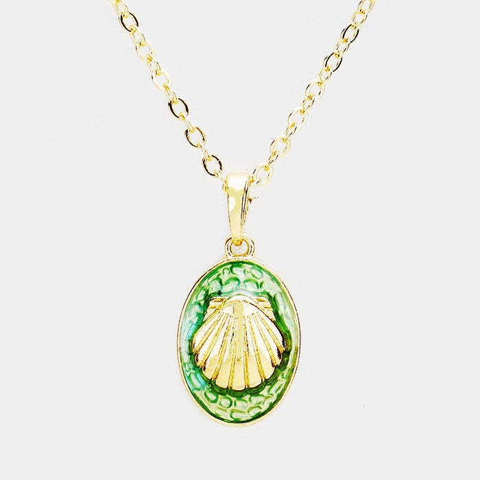 iLLASPARKZ Shell Colored Metal Pendant Necklace