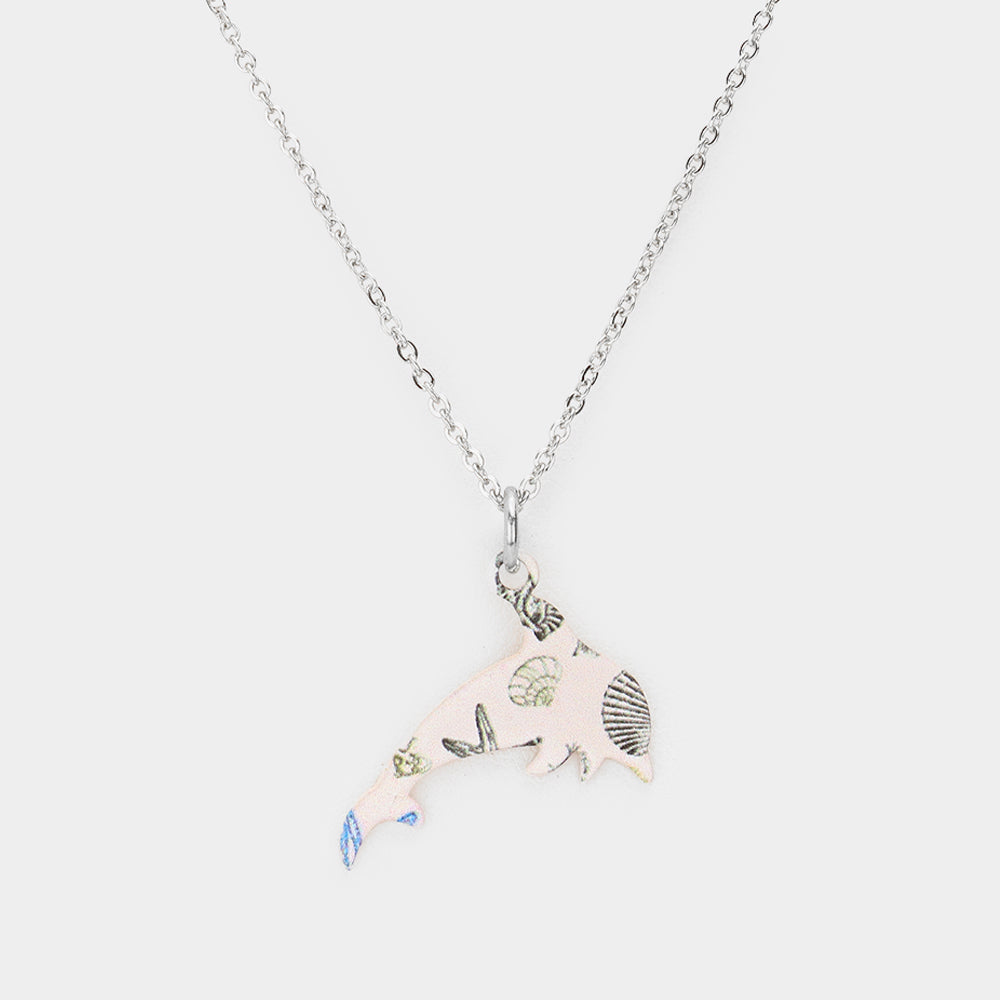 iLLASPARKZ Patterned Dolphin Pendant Necklace