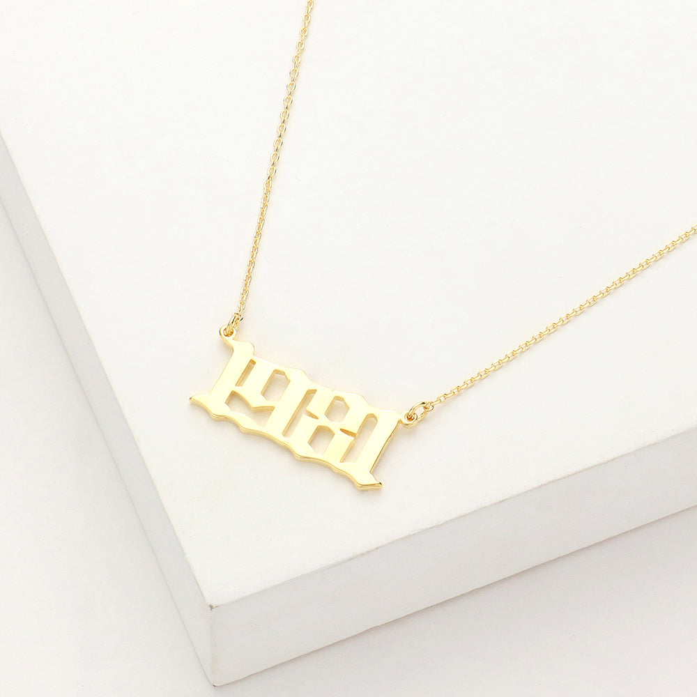 iLLASPARKZ 1981 Gold Dipped Birth Year Pendant Necklace