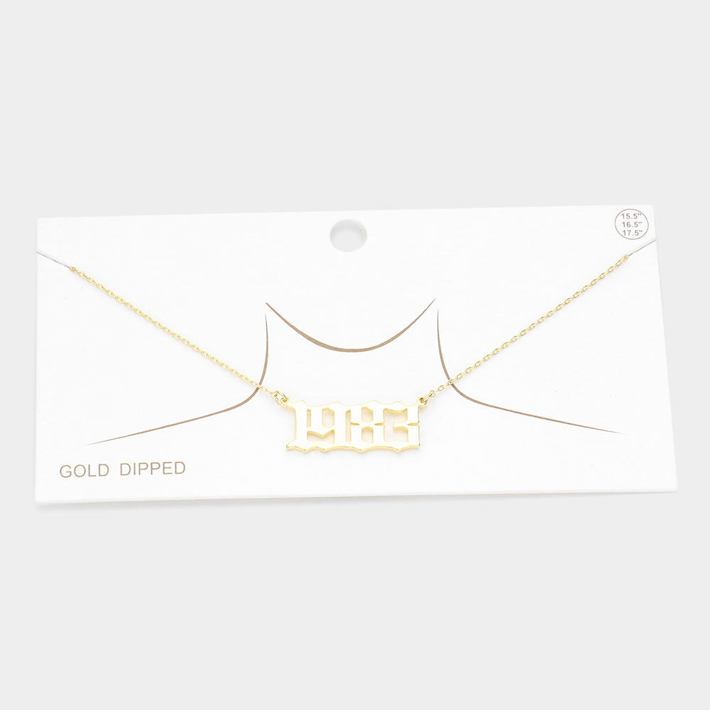 iLLASPARKZ 1983 Gold Dipped Birth Year Pendant Necklace