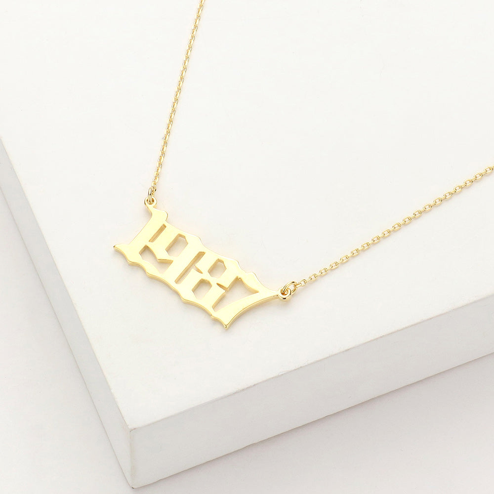 iLLASPARKZ 1987 Gold Dipped Birth Year Pendant Necklace