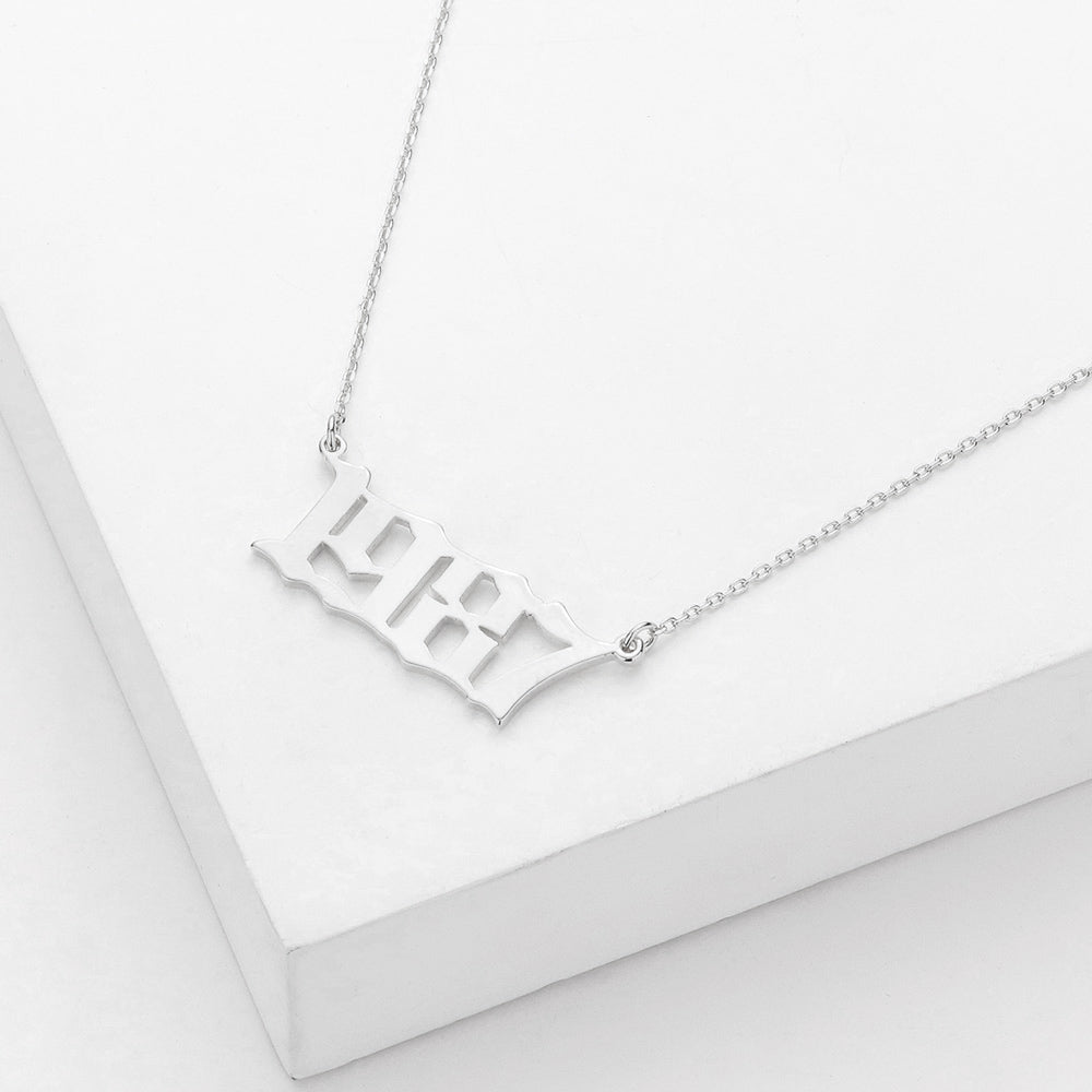 iLLASPARKZ 1987 White Gold Dipped Birth Year Pendant Necklace