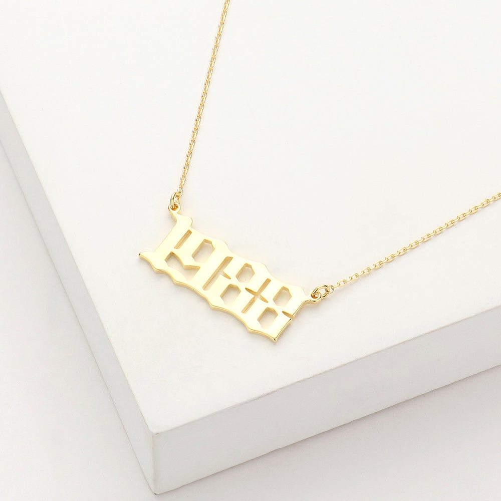 iLLASPARKZ 1988 Gold Dipped Birth Year Pendant Necklace