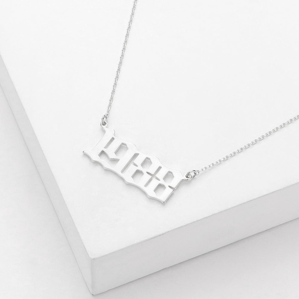 iLLASPARKZ 1988 White Gold Dipped Birth Year Pendant Necklace