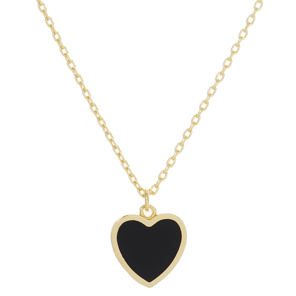 iLLASPARKZ Gold Dipped Enamel Heart Pendant Necklace