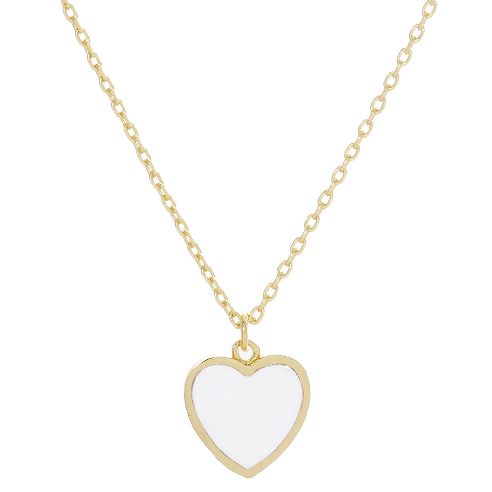 iLLASPARKZ Gold Dipped Enamel Heart Pendant Necklace