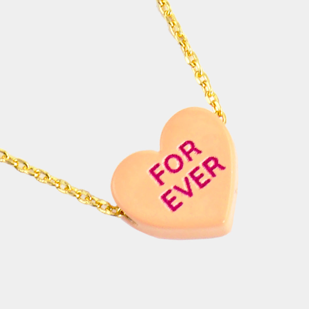 iLLASPARKZ Forever Message Heart Pendant Necklace