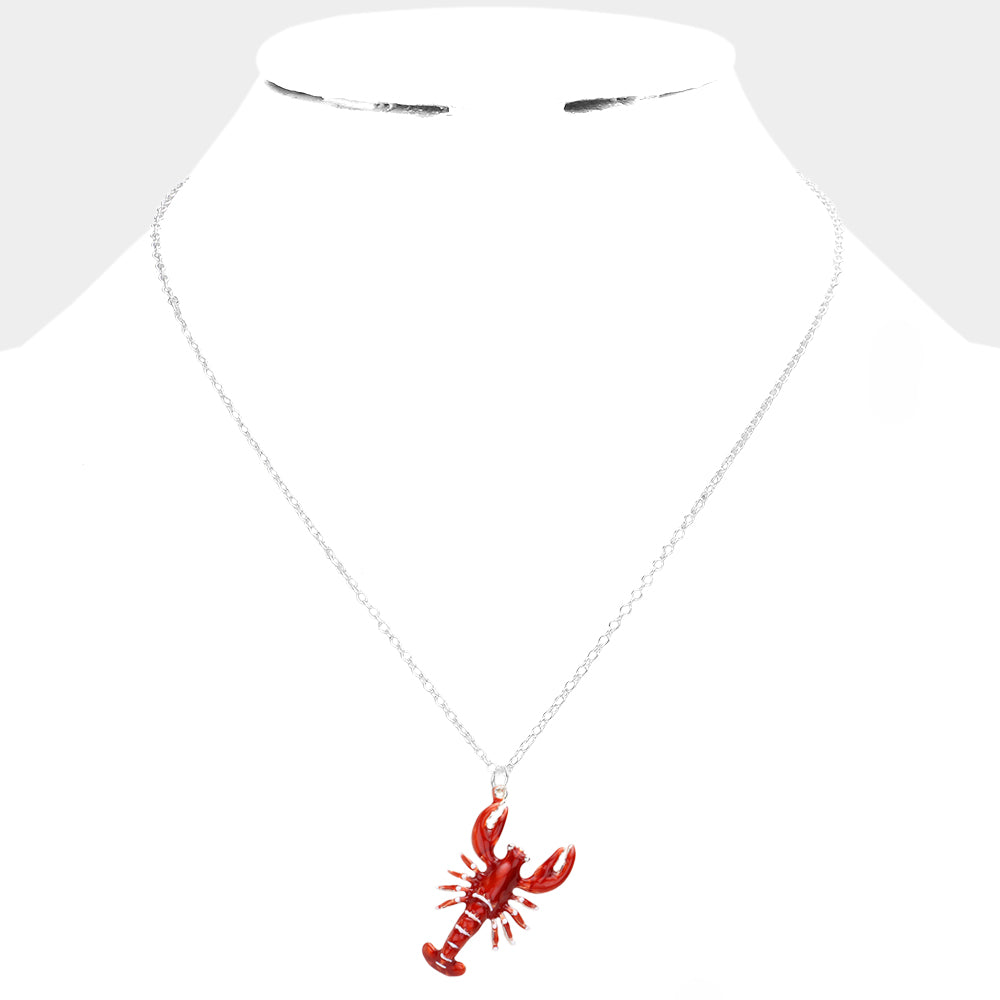 iLLASPARKZ 3D Lobster Pendant Necklace