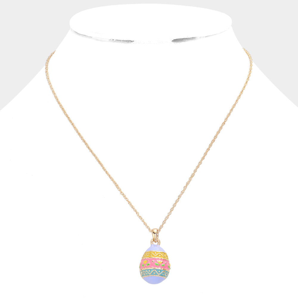 iLLASPARKZ Enamel Easter Egg Pendant Necklace