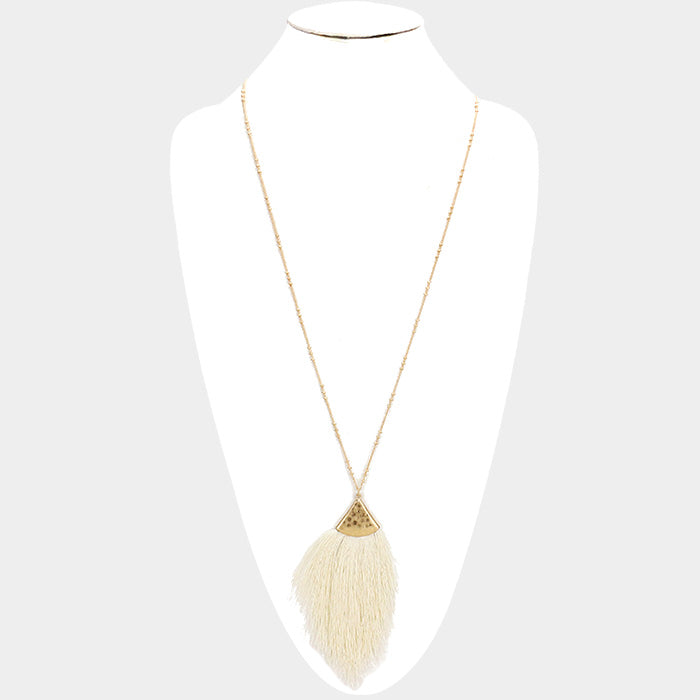 iLLASPARKZ Tassel Fringe Pendant Long Necklace