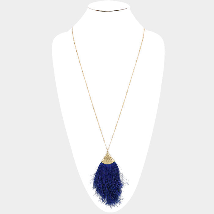 iLLASPARKZ Tassel Fringe Pendant Long Necklace