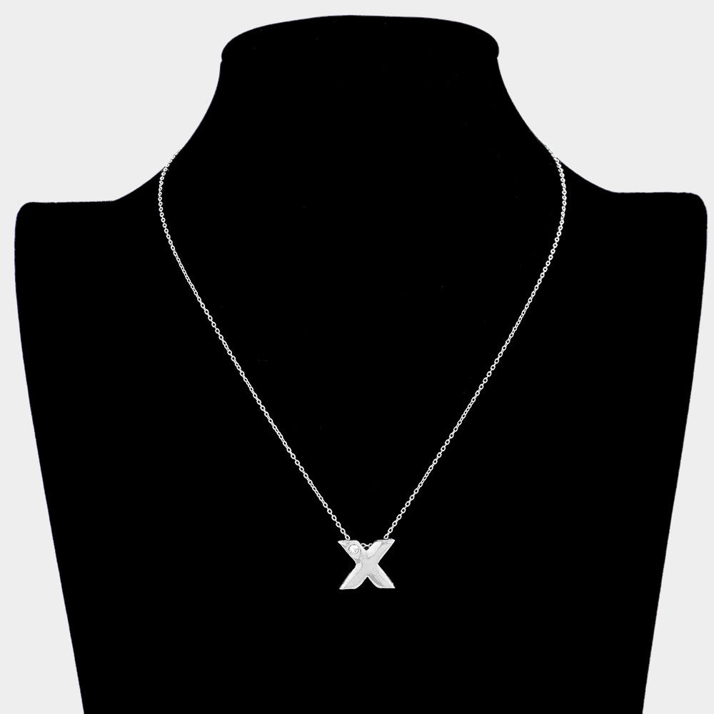 iLLASPARKZ -X- Monogram Pendant Necklace